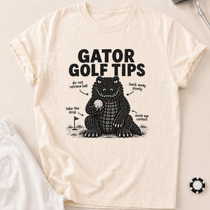 Gator Golf Tips T-Shirt - Ivory