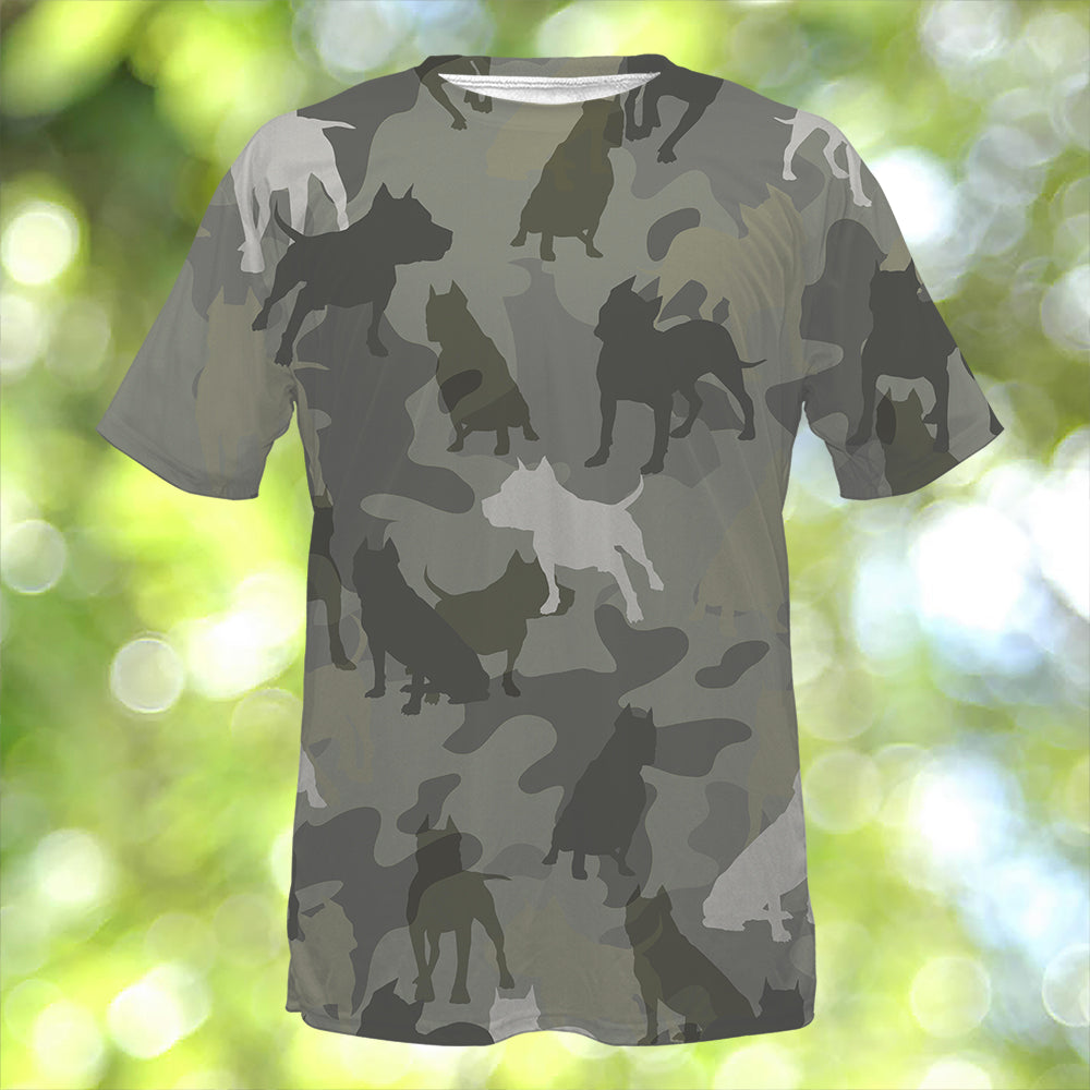American Staffordshire Terrier Camo T-Shirt