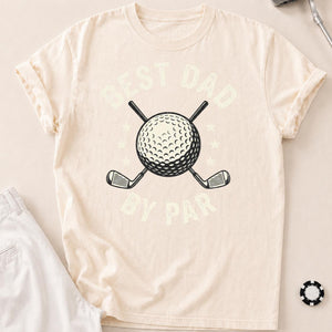 Best Dad By Par Golf Tee