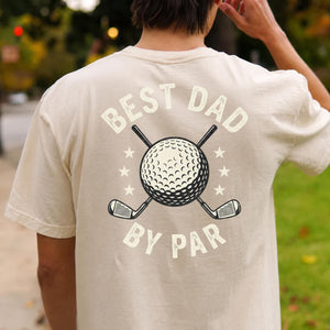 Best Dad By Par Golf Tee