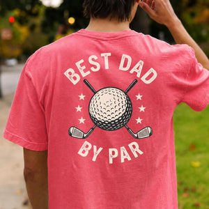 Best Dad By Par Golf Tee