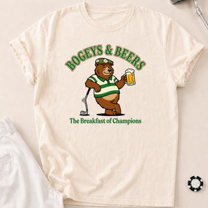 Bogeys, Beers & Bear Necessities Golf Tee