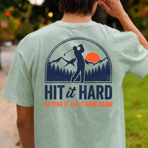 Hit It Hard Golf Mountain Tee