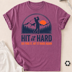 Hit It Hard Golf Mountain Tee