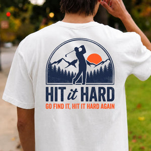 Hit It Hard Golf Mountain Tee