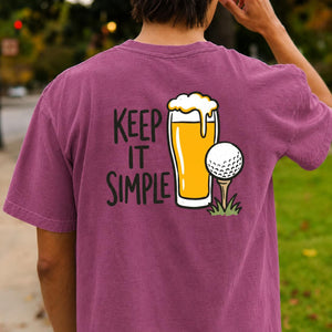 Keep It Simple Golf Beer Tee
