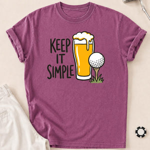 Keep It Simple Golf Beer Tee