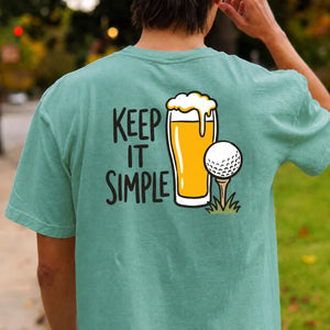Keep It Simple Golf Beer Tee