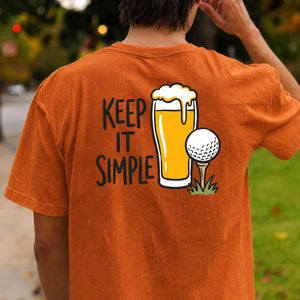 Keep It Simple Golf Beer Tee