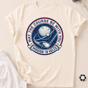 Mission 18 Holes Golf Badge Tee