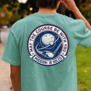 Mission 18 Holes Golf Badge Tee