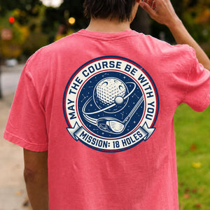 Mission 18 Holes Golf Badge Tee