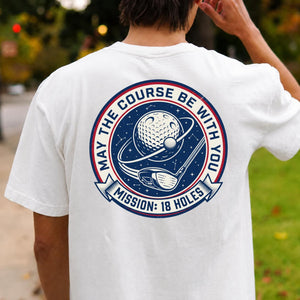 Mission 18 Holes Golf Badge Tee