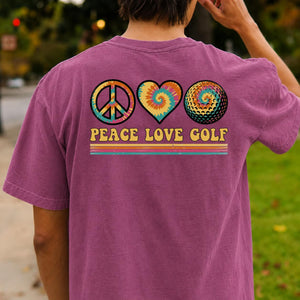 Peace Love Golf Tie Dye
