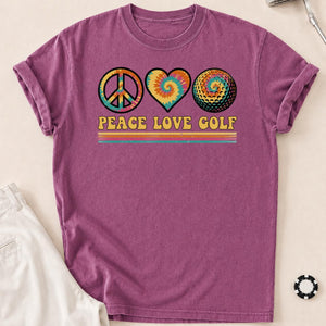 Peace Love Golf Tie Dye