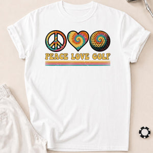 Peace Love Golf Tie Dye