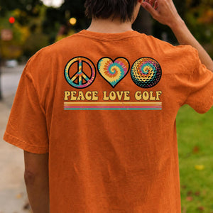 Peace Love Golf Tie Dye