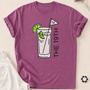 The 19th Hole Line Art Golf Tee