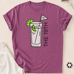 The 19th Hole Line Art Golf Tee