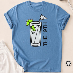 The 19th Hole Line Art Golf Tee