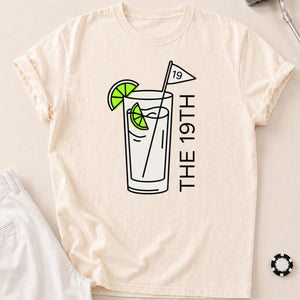 The 19th Hole Line Art Golf Tee