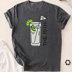 The 19th Hole Line Art Golf Tee