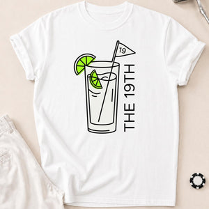 The 19th Hole Line Art Golf Tee