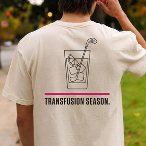 Transfusion Season Golf Tee Line Art