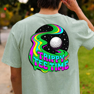 Trippy Tee Time Psychedelic Golf Tee