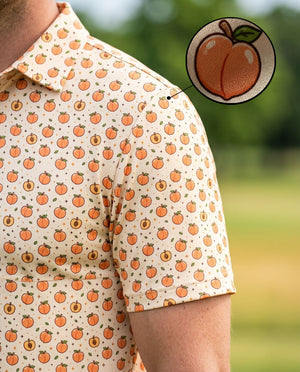 Peach Please Golf Polo
