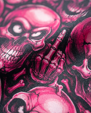 The Pink Skull Mood Polo Golf Polo