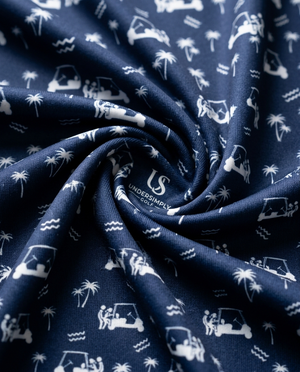 Back Nine Action Polo Navy Golf Polo