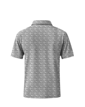 Back Nine Action Polo Grey Golf Polo
