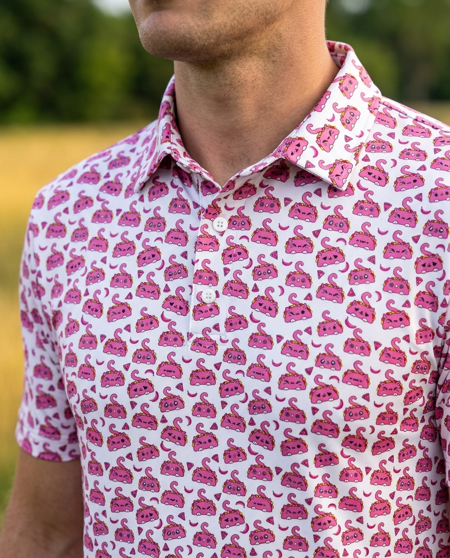 Pink Taco Party Polo