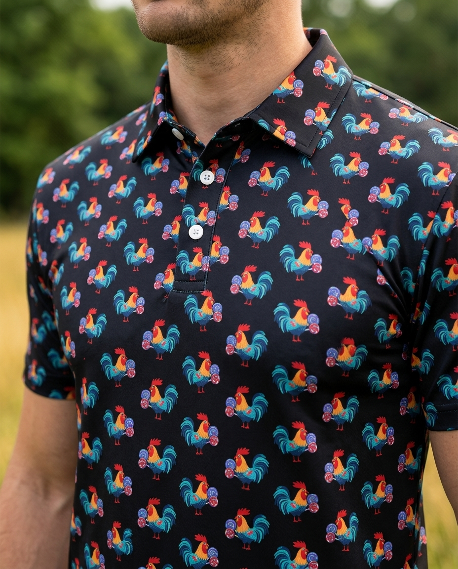 Cock-a-Pop Polo - Black
