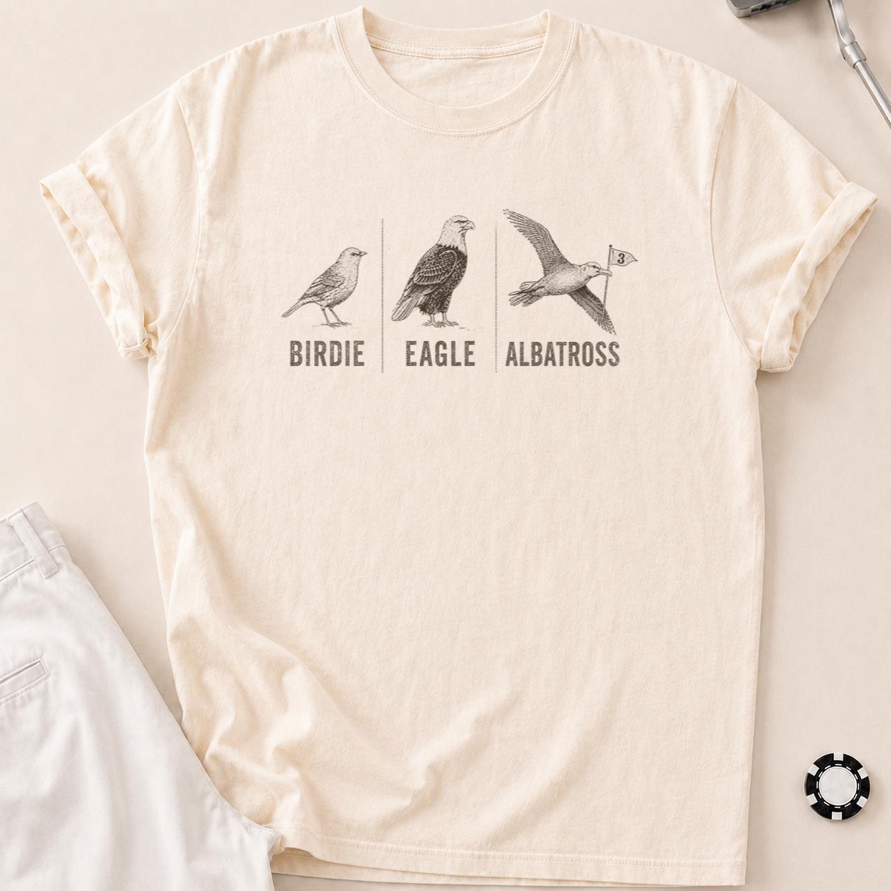 Birds of a Feather Golf Score Tee T-Shirt - Ivory