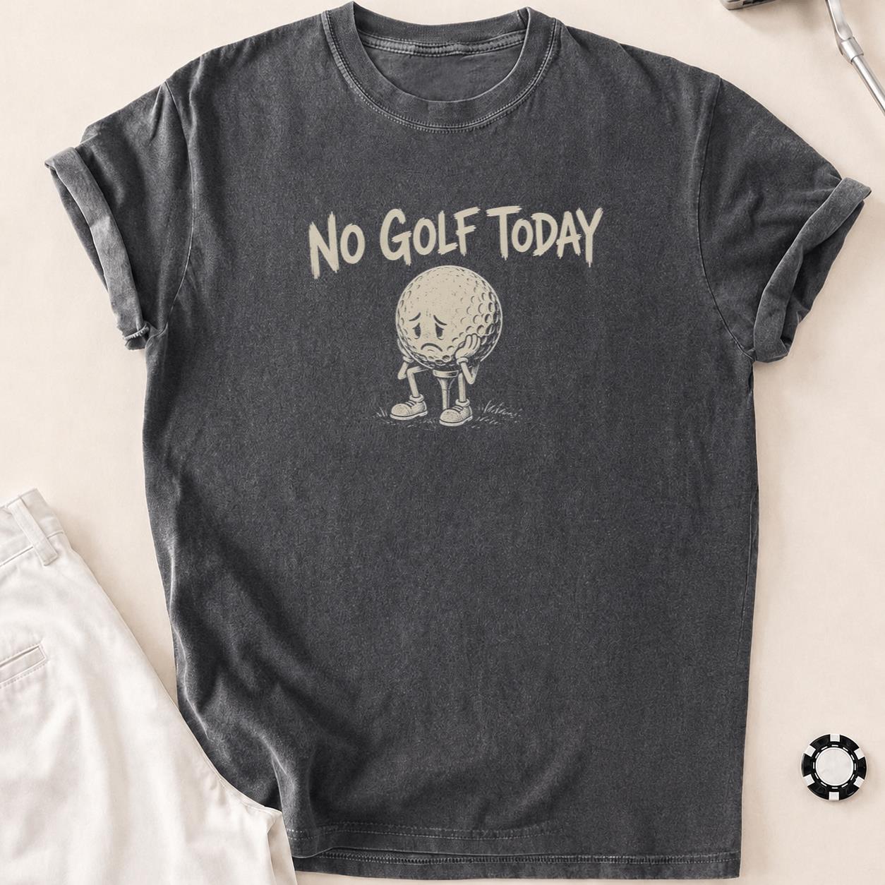 No Tee Time, No Good Time Golf Tee T-Shirt - Pepper