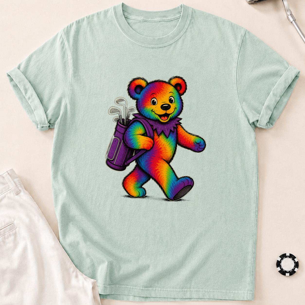 Bearly on Time Golf Tee T-Shirt - Bay