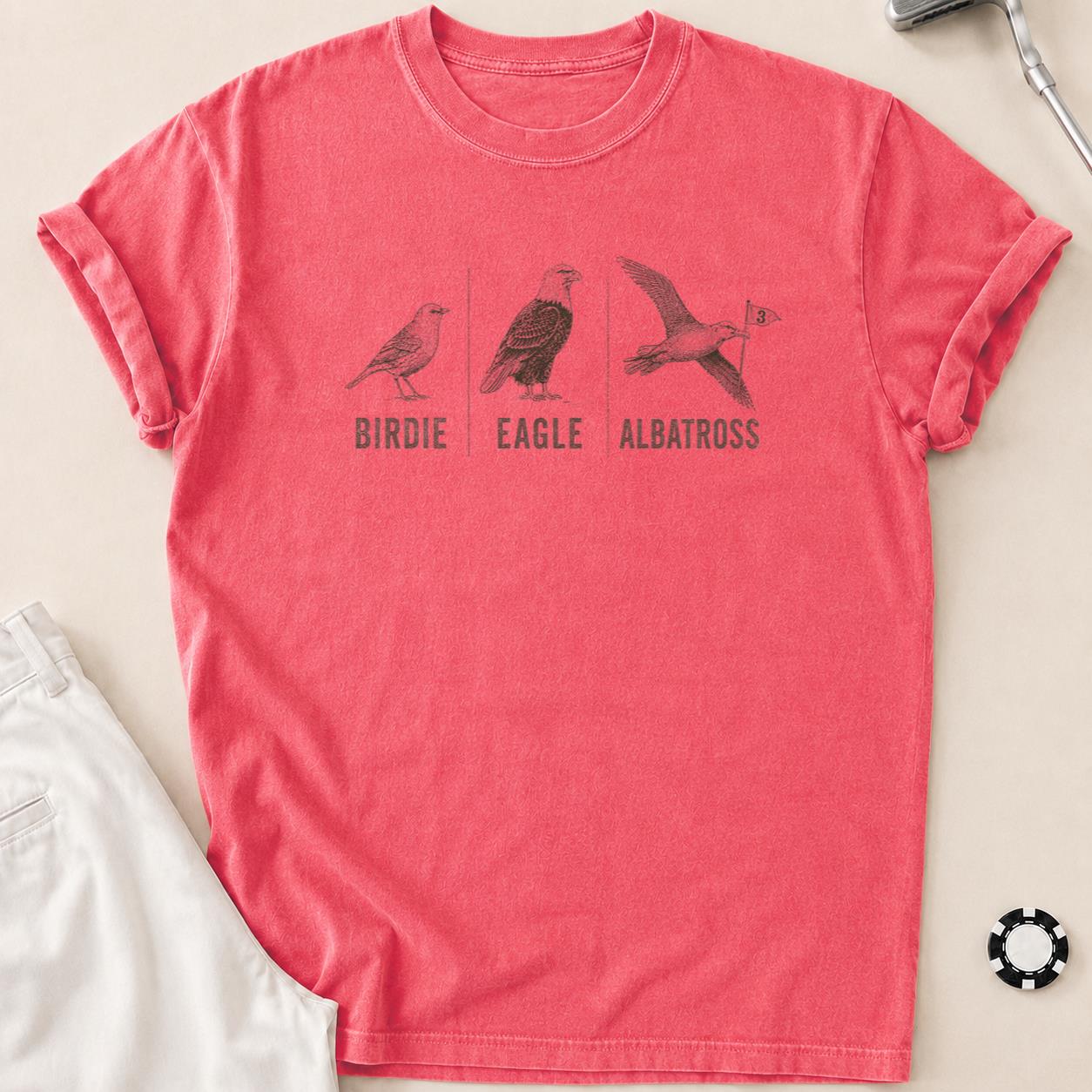 Birds of a Feather Golf Score Tee T-Shirt - Watermelon