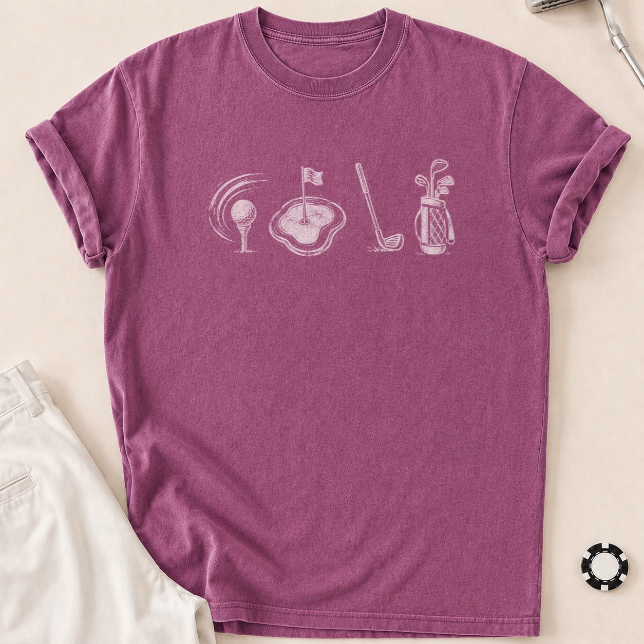 I Speak Fluent Golf Tee T-Shirt - Berry