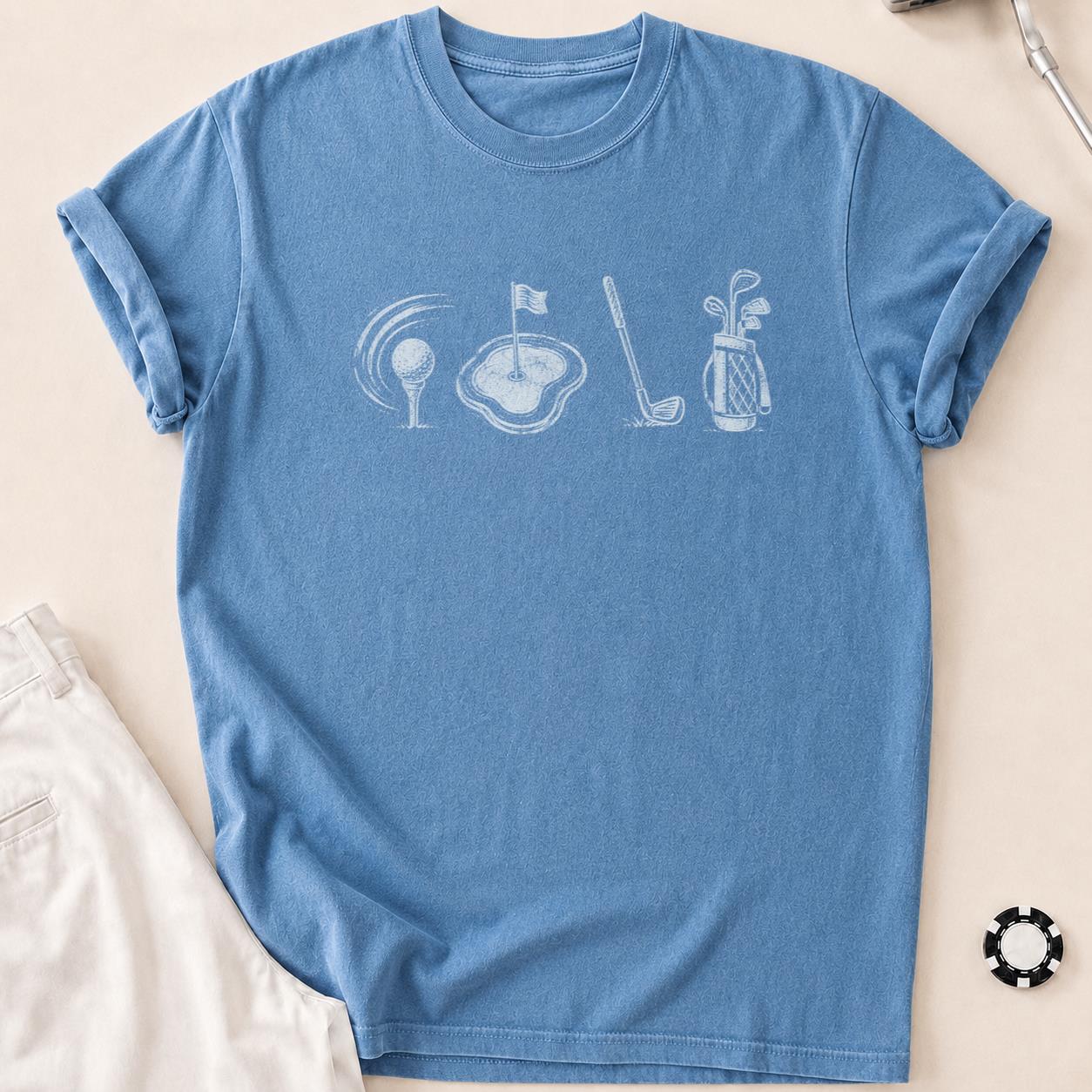 I Speak Fluent Golf Tee T-Shirt - Blue Jean