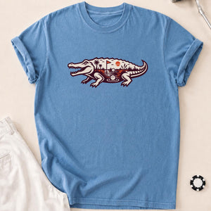 Putt You Later, Alligator Golf Tee T-Shirt - Blue Jean