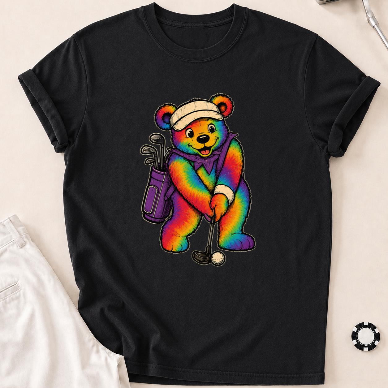 Bearly Made the Putt Golf Tee T-Shirt - Black