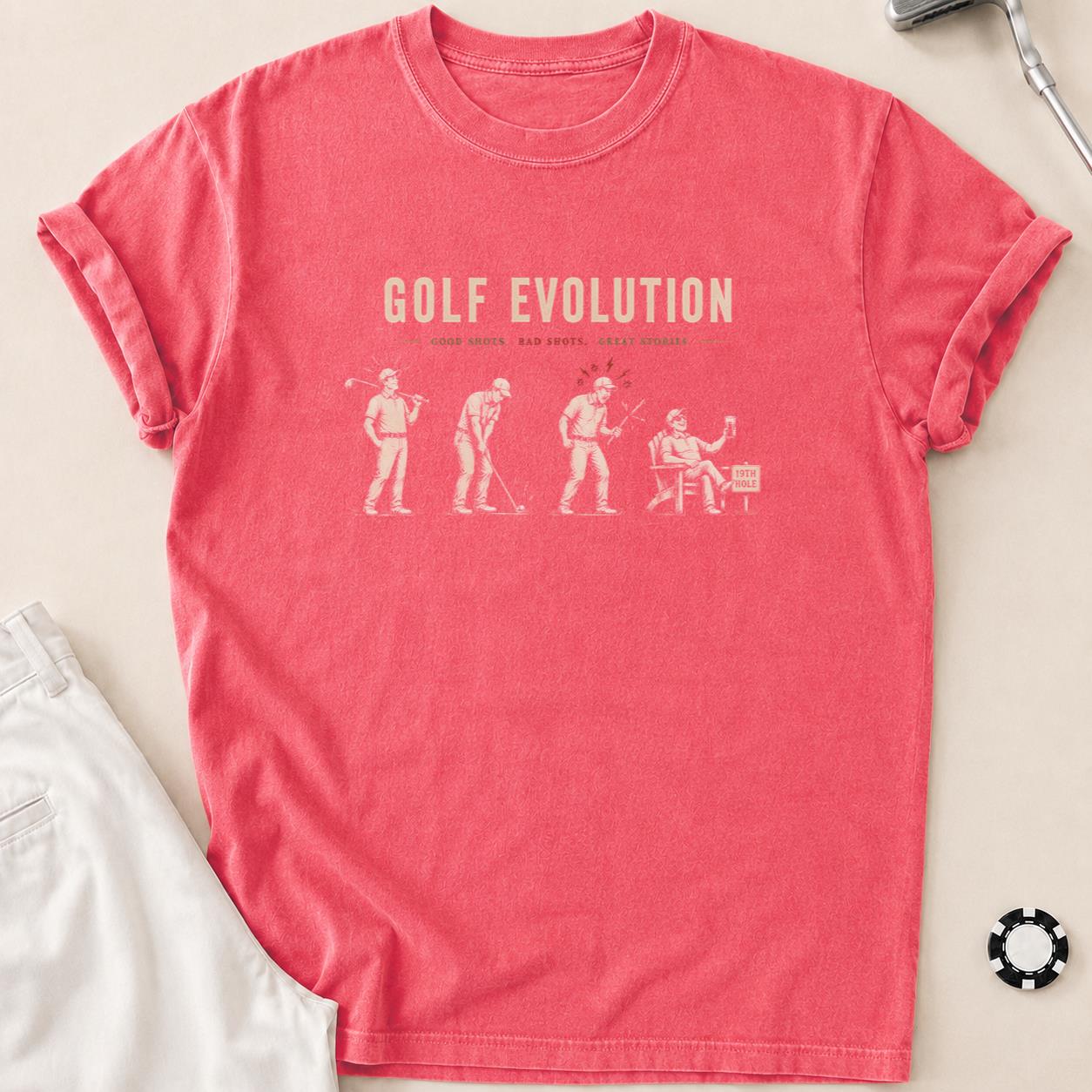 Golf Evolution T-Shirt - Watermelon