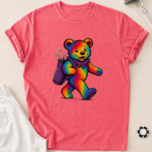 Bearly on Time Golf Tee T-Shirt - Watermelon