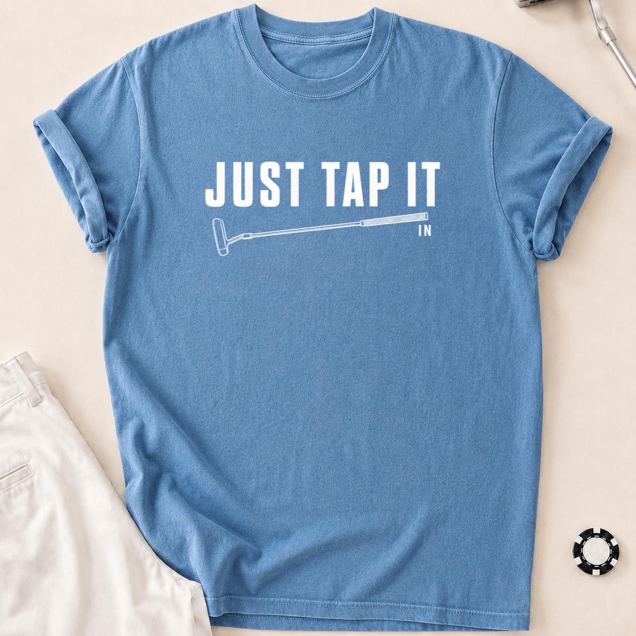 Just Tap It T-Shirt - Blue Jean