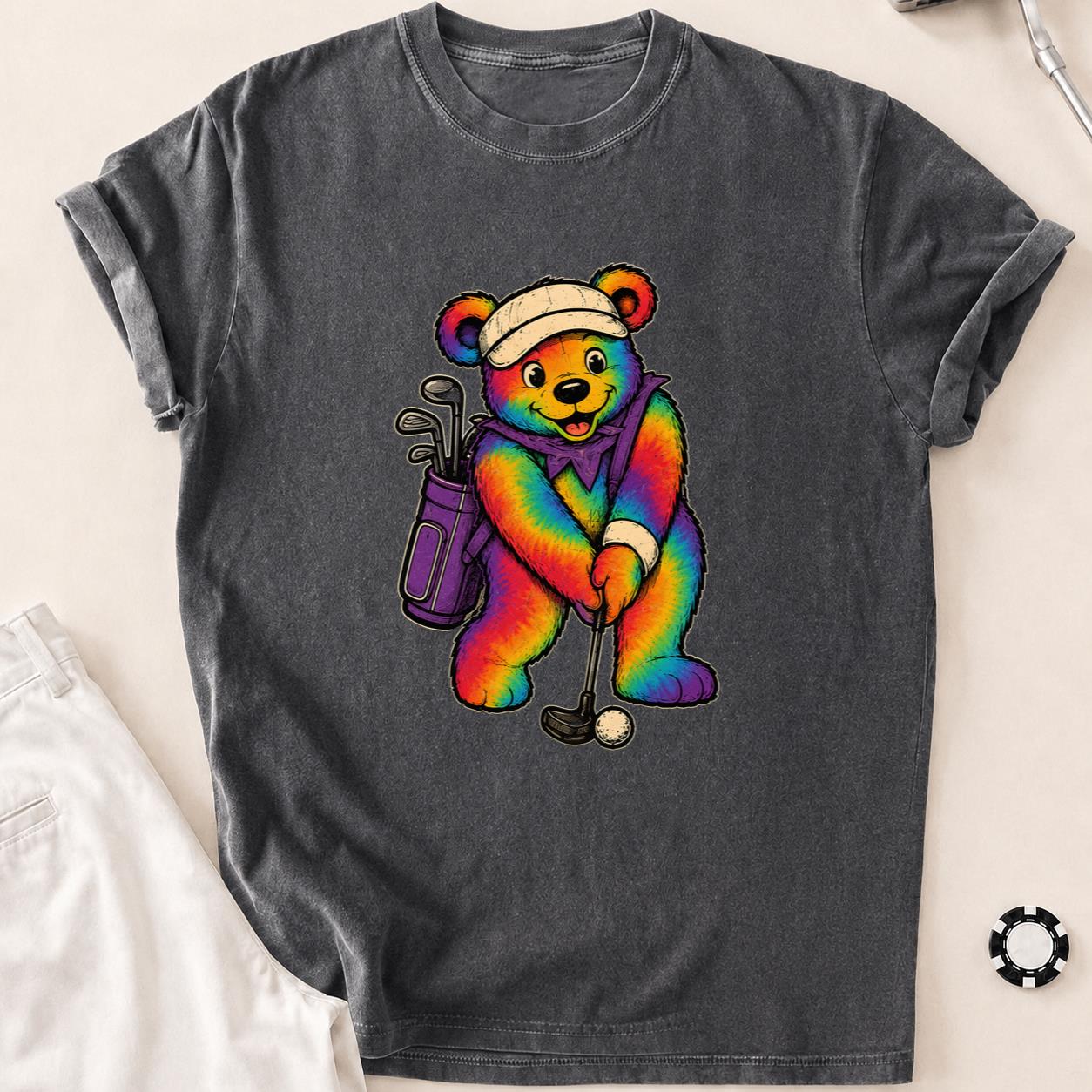 Bearly Made the Putt Golf Tee T-Shirt - Pepper