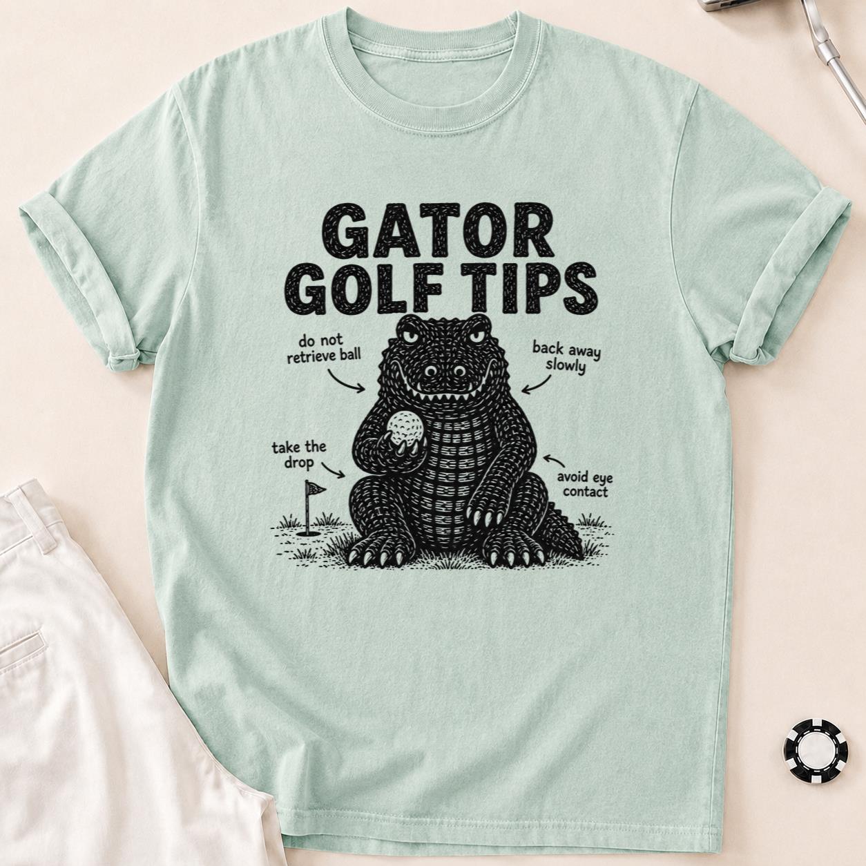 Gator Golf Tips T-Shirt - Bay