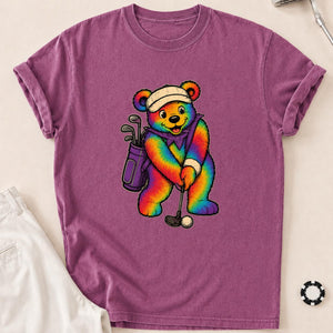 Bearly Made the Putt Golf Tee T-Shirt - Berry