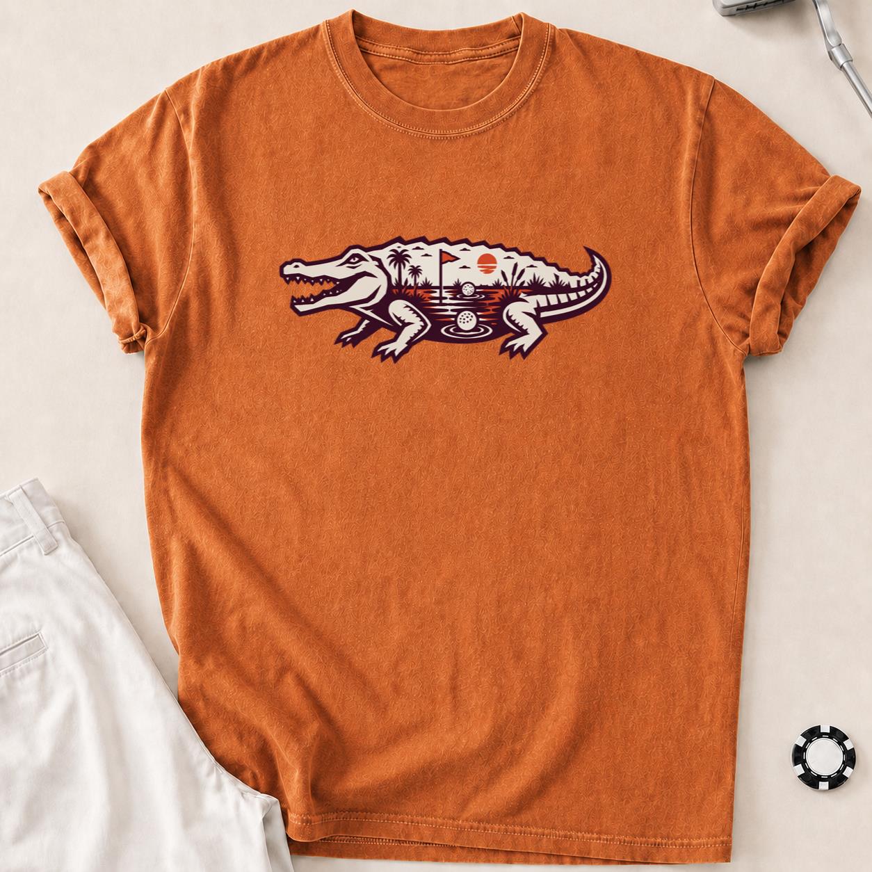 Putt You Later, Alligator Golf Tee T-Shirt - Yam